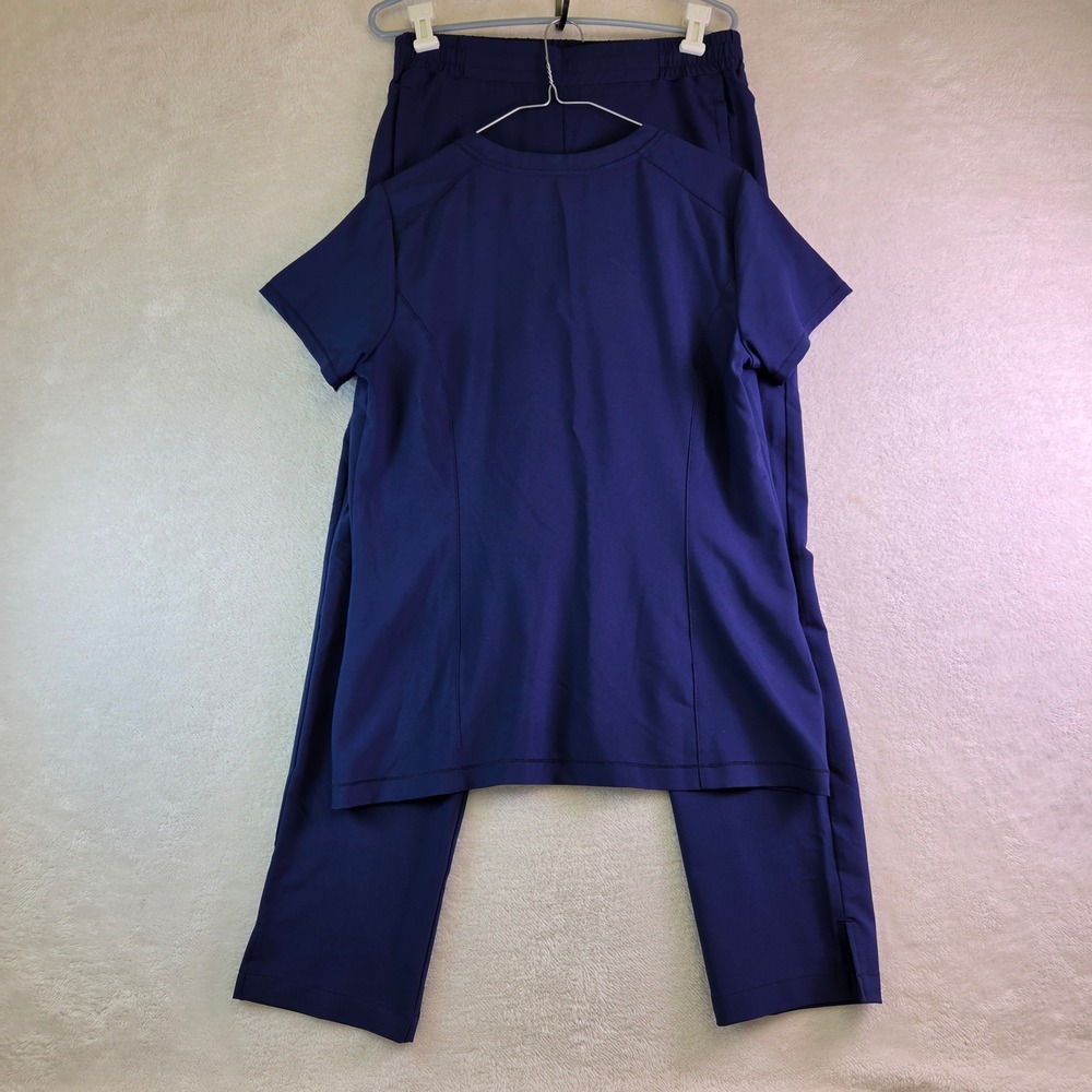 Greys Anatomy by Barco Evolve Navy Blue Scrub Set Womens Medium OmniHealth Logo - Picture 4 of 11